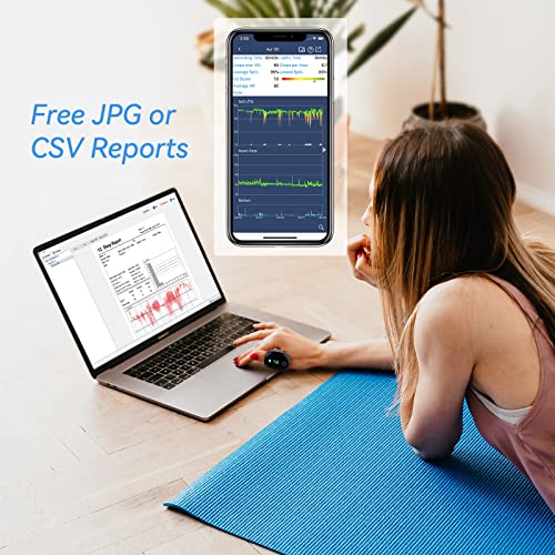 Wellue Wearable Pulse Oximeter - Rechargeable O2ring Bluetooth Oxygen Saturat...