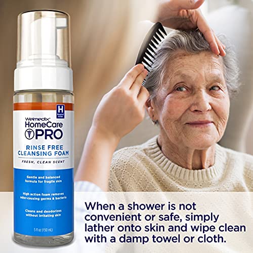 Welmedix Rinse Free Cleansing Foam, 3 in 1 Body Wash, Shampoo and Personal Cl...