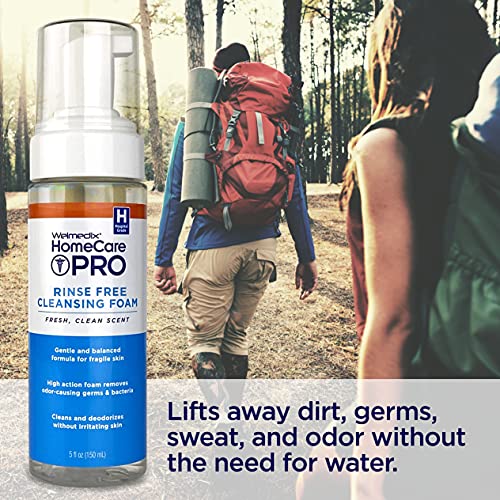 Welmedix Rinse Free Cleansing Foam, 3 in 1 Body Wash, Shampoo and Personal Cl...