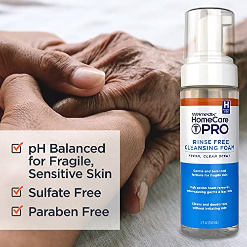 Welmedix Rinse Free Cleansing Foam, 3 in 1 Body Wash, Shampoo and Personal Cl...