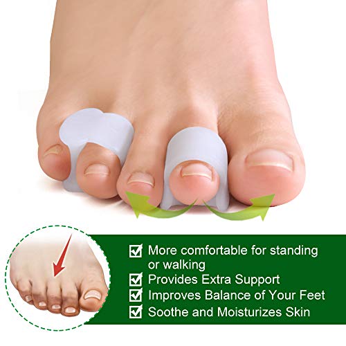 Welnove Gel Toe Separator, Pinky Toe Spacers, Little Toe Cushions for Prevent...