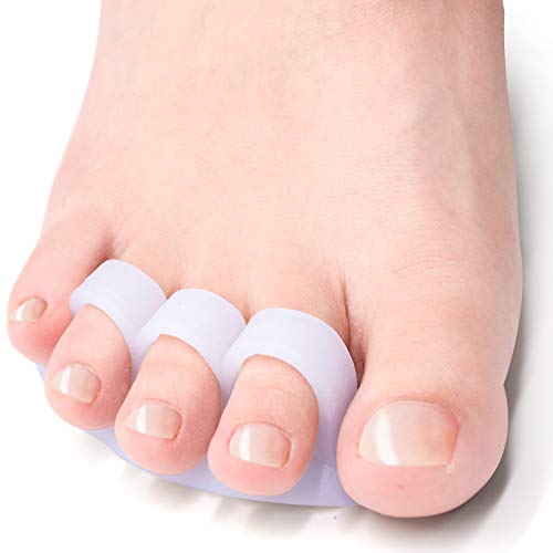 Welnove Hammer Toe Crests Straightener 4 Pcs Gel Toe Support Pads Cushion(3 L...