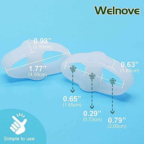 Welnove Pack of 12 Bunion Corrector, Toe Separators with 2 Loops, Big Toe Spa...