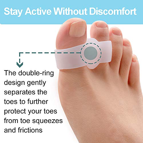 Welnove Pack of 12 Bunion Corrector, Toe Separators with 2 Loops, Big Toe Spa...