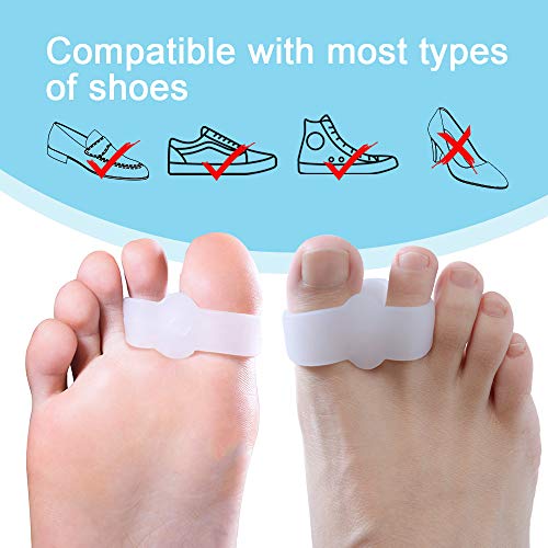 Welnove Pack of 12 Bunion Corrector, Toe Separators with 2 Loops, Big Toe Spa...