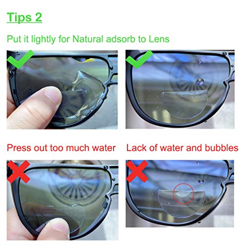 +2.00 Stick On Bifocal Lenses Reader Magnifying Adhesive Reading Lens Sticker...