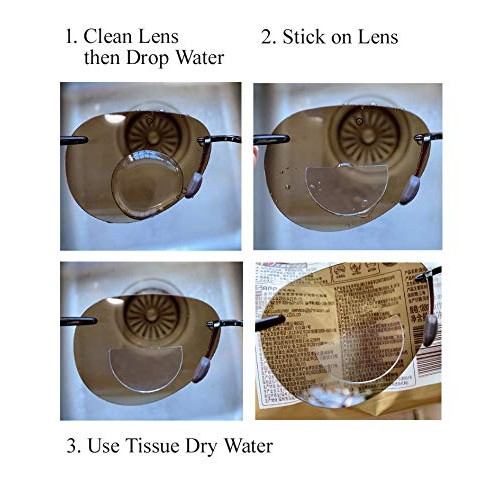 2 Pack, +1.50 Reusable Stick-On Bifocal Lenses Reader Magnifying Adhesive Rea...