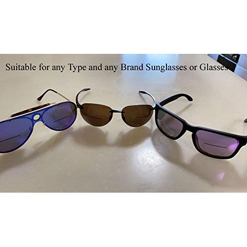 2 Pack, +1.50 Reusable Stick-On Bifocal Lenses Reader Magnifying Adhesive Rea...