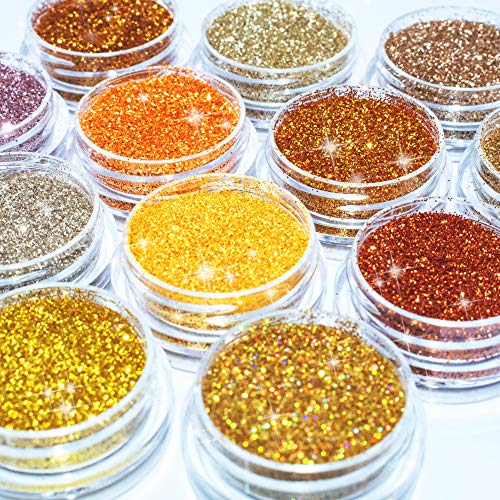 Glitter Wenida 12 Colors Gold Holographic Cosmetic Laser Festival Powder Sequ...