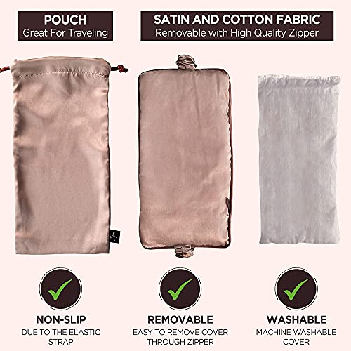 WEPL Senso Lavender Eye Pillow Clay Beads Weighted Eye Mask Elastic Strap Hot...