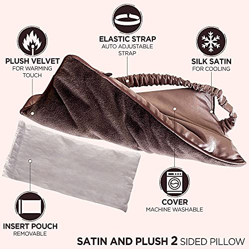 WEPL Senso Lavender Eye Pillow Clay Beads Weighted Eye Mask Elastic Strap Hot...