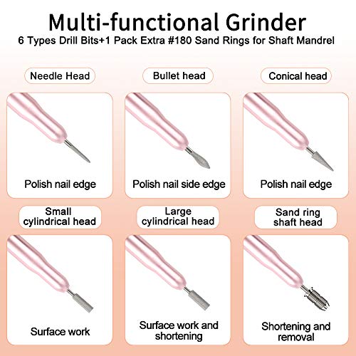 86PCS Portable USB Electric Nail Drill Set Polish Pen File Kit, 48W UV LED Na...