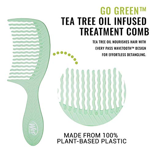 Wet Brush Go Green Detangling Infused Treatment Comb - Tea Tree Oil Unisex Co...