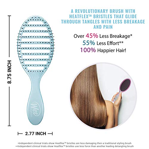 Wet Brush Osmosis Speed Dry Hair Brush - Blue - Vented Design and Ultra Soft ...