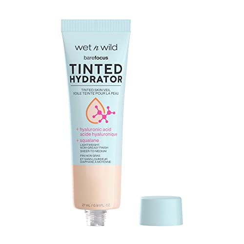 Wet n Wild Bare Focus Tinted Hydrator Tinted Skin Veil Hyaluronic Acid Light ...