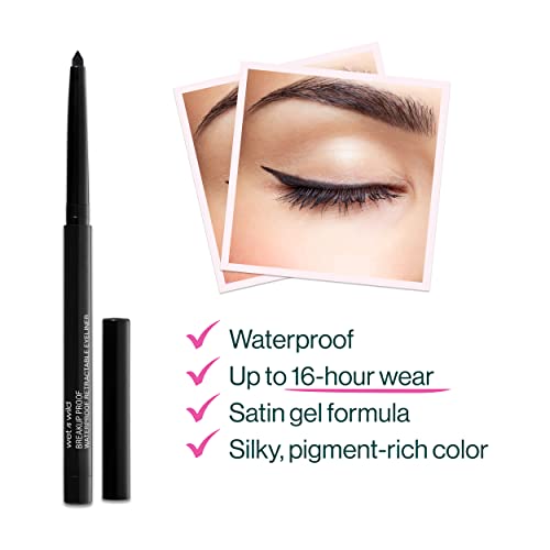 wet n wild Mega Last Breakup-Proof Retractable Gel Eyeliner| Waterproof| Smud...