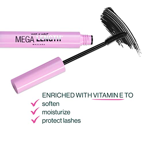 wet n wild Mega Length Mascara, Very Black, 0.21 Ounce
