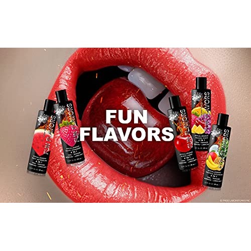 Wet Fun Flavors Tropical Explosion 4 in 1 Warming Flavored Edible Lube, Premi...
