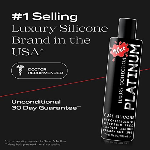 Wet Platinum Silicone Based Sex Lube 4.2 Ounce Premium Personal Luxury Lubric...
