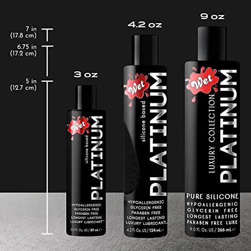 Wet Platinum Silicone Based Sex Lube 4.2 Ounce Premium Personal Luxury Lubric...