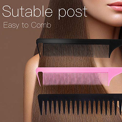 4 Pcs Detangling Brush Set, 9-Row Cushion Nylon Bristle Shampoo Brush, Rattai...