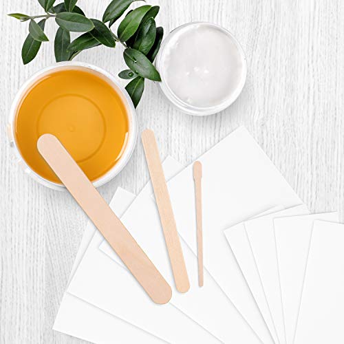 Whaline 650 Waxing Sticks Wax Strips Kit Including 350Pcs 3 Styles Wax Spatul...