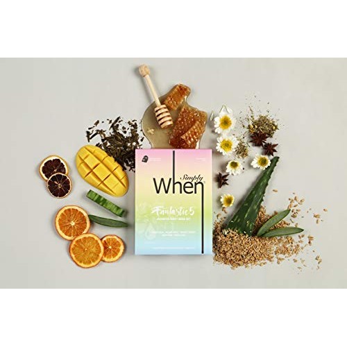 Simply When Ultra-Soft Cotton Linter Facial Sheet Mask (Assorted) (5 PACK)