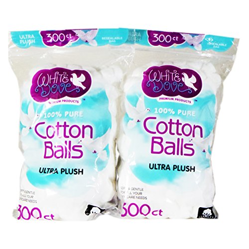 White Dove Cotton Balls, 300 Ct (2 Pack)