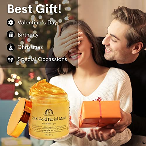 24K Gold Facial Mask — Rejuvenating Anti-Aging Face Mask — Face Mask For Flaw...