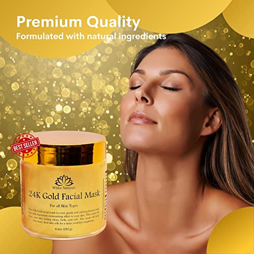 24K Gold Facial Mask — Rejuvenating Anti-Aging Face Mask — Face Mask For Flaw...