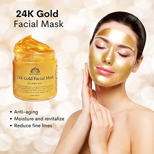 24K Gold Facial Mask — Rejuvenating Anti-Aging Face Mask — Face Mask For Flaw...
