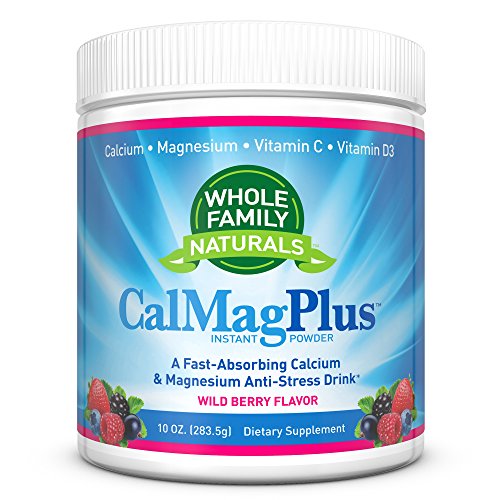 Calcium Magnesium Powder Supplement - CalMag Plus with Vitamin C & D3 - Glute...