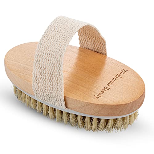 Dry Skin Body Brush - Improves Skin's Health and Beauty - Natural Bristle - R...