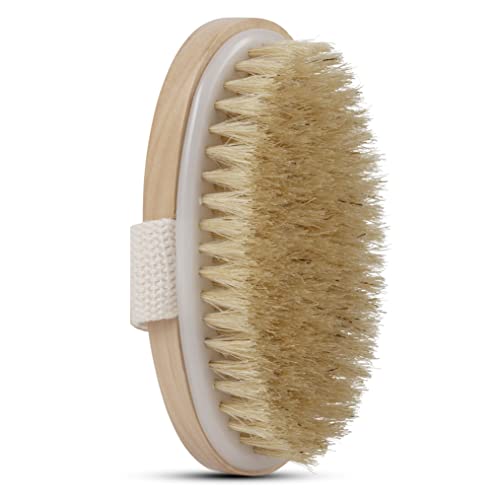 Dry Skin Body Brush - Improves Skin's Health and Beauty - Natural Bristle - R...