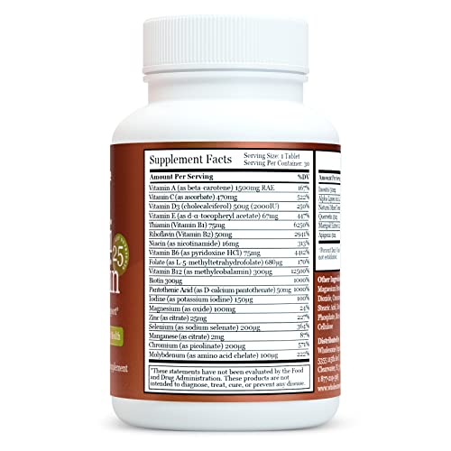 Wholesome Organics Multivitamin for Men & Women - Vitamin A, B, C, D, E - Ene...