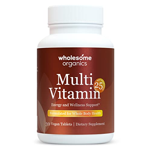 Wholesome Organics Multivitamin for Men & Women - Vitamin A, B, C, D, E - Ene...