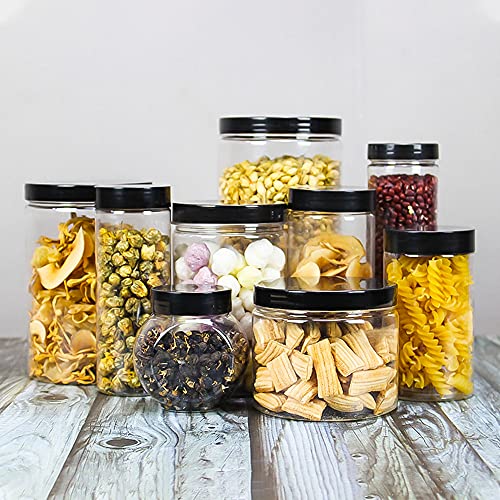 16Pack 3 OZ Clear Plastic Slime Jars With Lids,Clear containers Great for str...