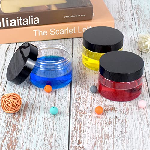 Plastic Jars with Lids, 12Pcs 4Oz Clear Plastic Travel Size Containers Storag...