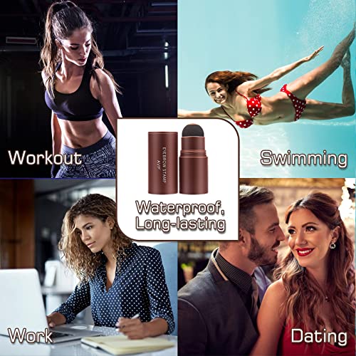 Eyebrow Stamp Stencil Kit- Brow Stamp and Shaping kit, with 10 Reusable Eyebr...