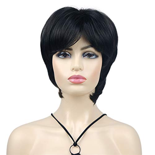 Wiginway Short Straight Full Synthetic Wigs Shaggy Hairstyle Layered Wigs wit...