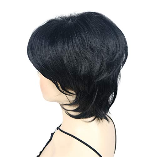 Wiginway Short Straight Full Synthetic Wigs Shaggy Hairstyle Layered Wigs wit...