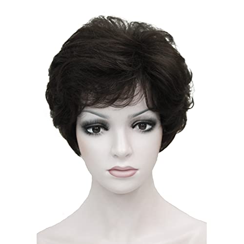 Wiginway Short Straight Synthetic Wigs Wave Shaggy Hairstyle Layered Hair wit...