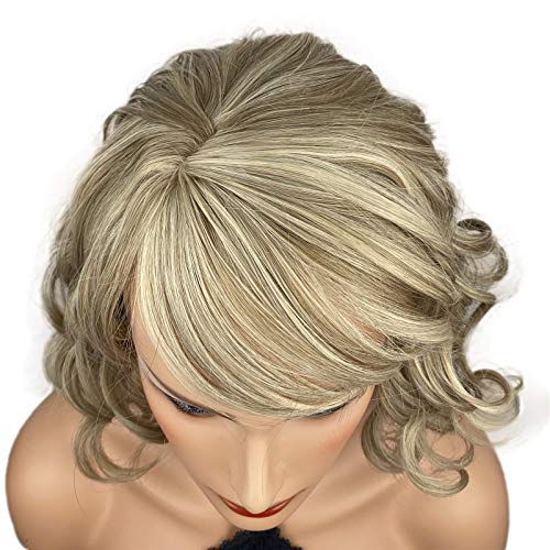 Wiginway Short Wavy Soft Heat Resistant Fiber Synthetic Wigs Natural Looking ...