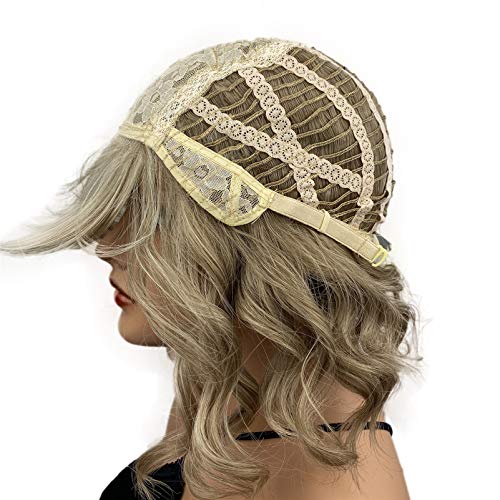Wiginway Short Wavy Soft Heat Resistant Fiber Synthetic Wigs Natural Looking ...
