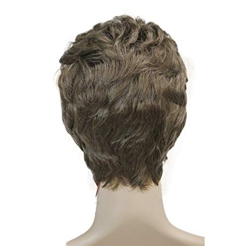 Wiginway Short Wigs Light Reddish Golden Brown Full Synthetic Shaggy Hairstyl...