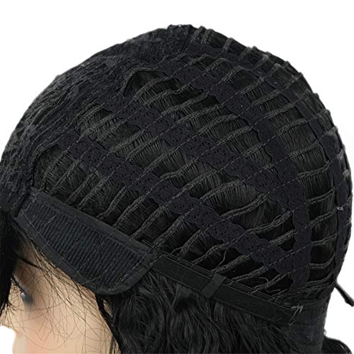 Wiginway Shoulder Natural Black length Bob with Bangs Synthetic Wigs Natural ...