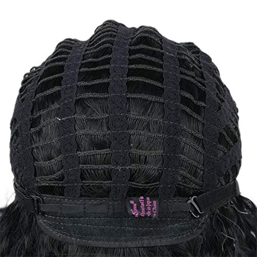 Wiginway Shoulder Natural Black length Bob with Bangs Synthetic Wigs Natural ...