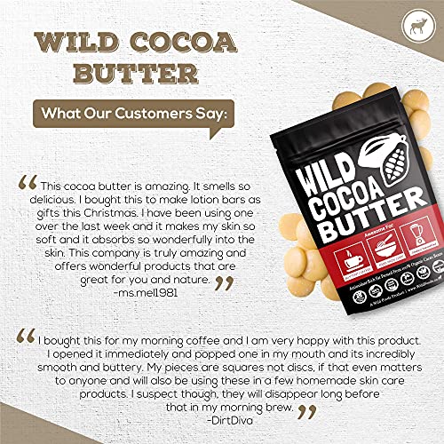 Wild Foods Cocoa Butter Wafers - Unrefined, Food Grade, Plant-Based, Paleo, V...
