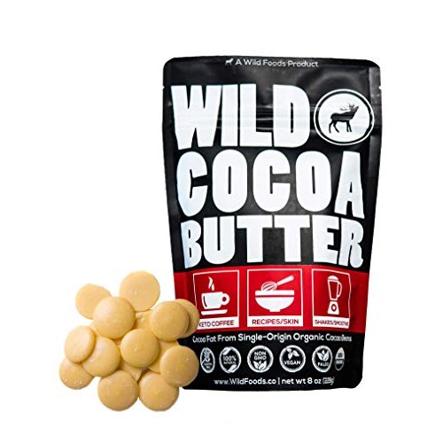Wild Foods Cocoa Butter Wafers - Unrefined, Food Grade, Plant-Based, Paleo, V...