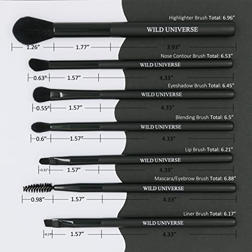 Wild Universe Professional Makeup Brushes 12 Pcs, Premium & Synthetic, Kabuki...